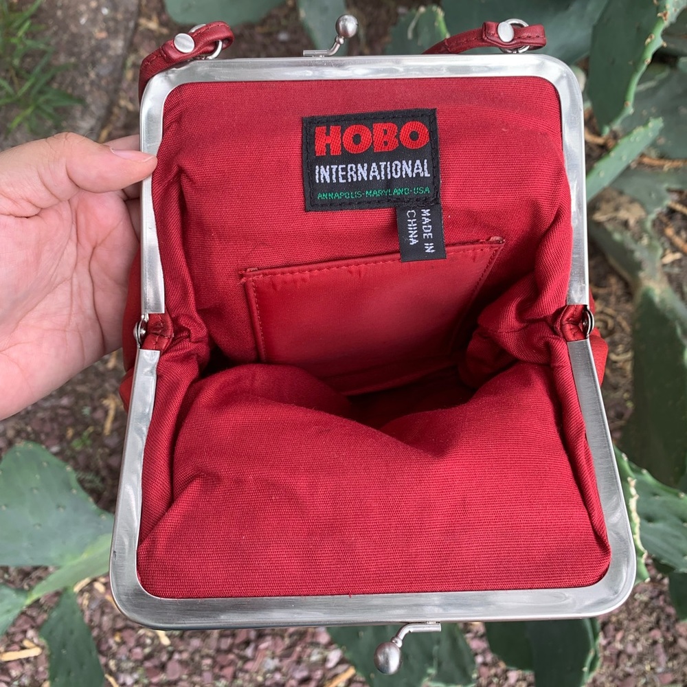 Vintage HOBO International Red Leather crossbody